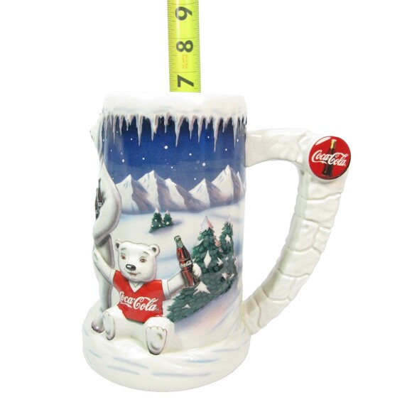 Vintage 1999 Coca Cola/Anheuser Busch Coke On Ice Collectable Stein CS393 Bears - Picture 2 of 6
